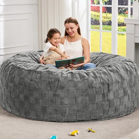 Hobestluk Giant 6 ft Family Bean Bag — Grey · 70