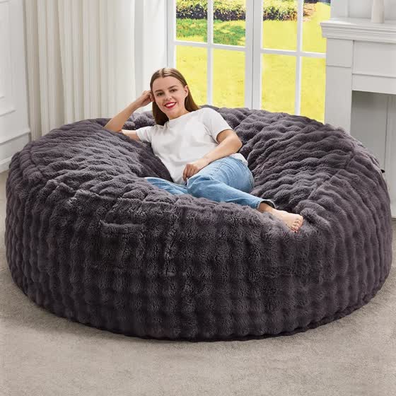 Hobestluk 5 ft Washable Bean Bag Chair — Dark Grey · 50